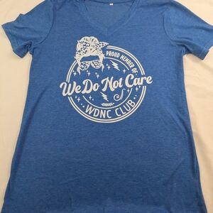 We Do Not Care Club WDNC Blue Tee Shirt  Size Medium